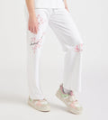 Trackpants Drawstring Trackpants Monochrome Floral Wide Leg Trackpants