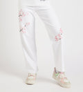 Trackpants Drawstring Trackpants Monochrome Floral Wide Leg Trackpants