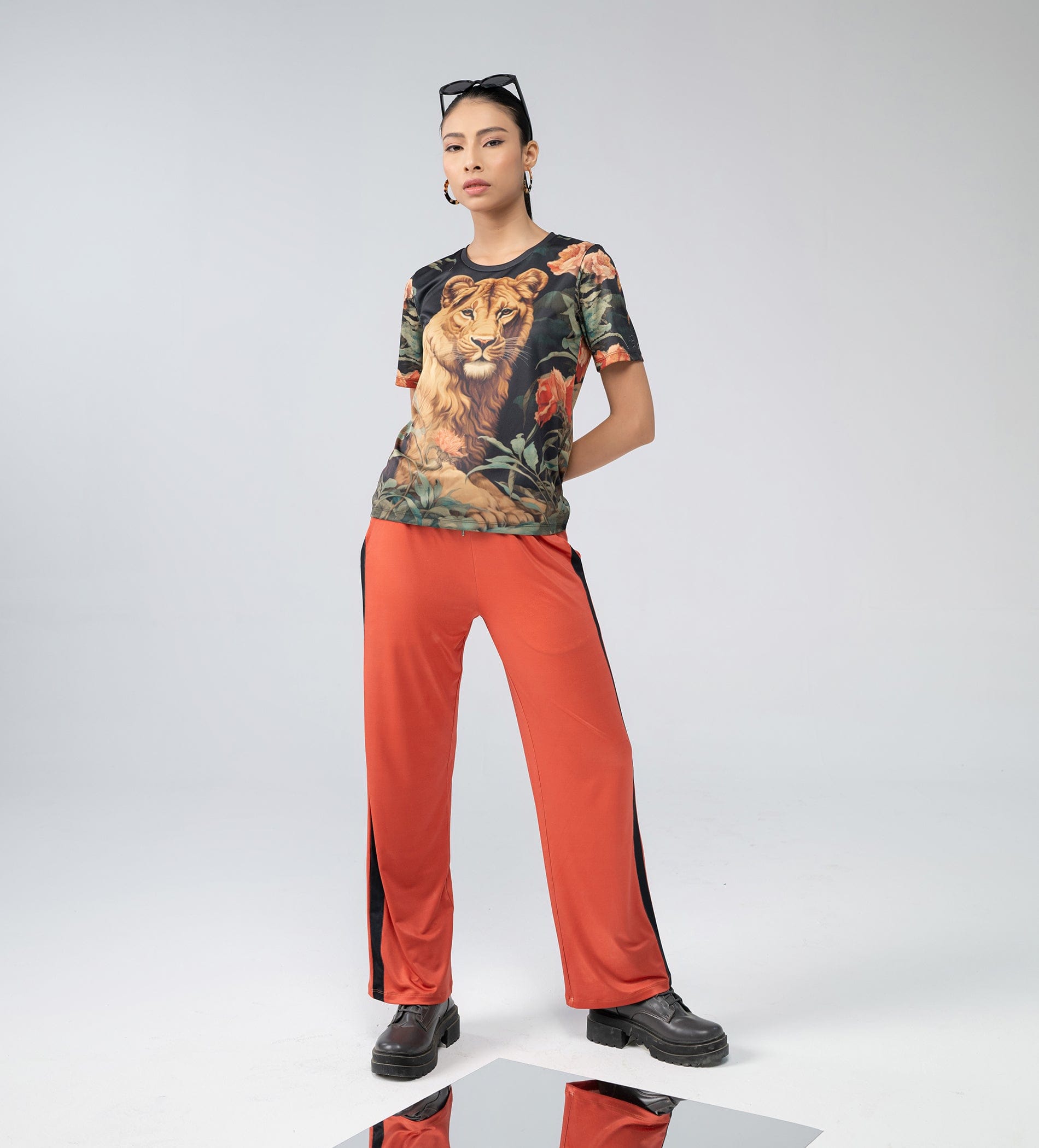 Trackpants Drawstring Trackpants Rust Dynamic Digital Print Trackpant