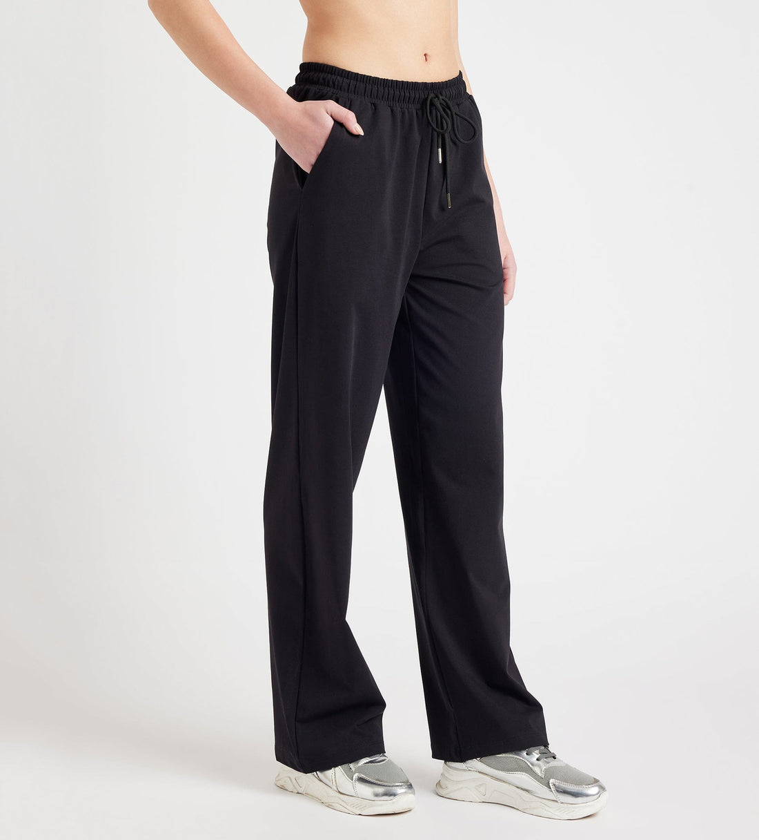 Trackpants Open Bottom Trackpant Everyday Cotton Wide Leg Trackpants