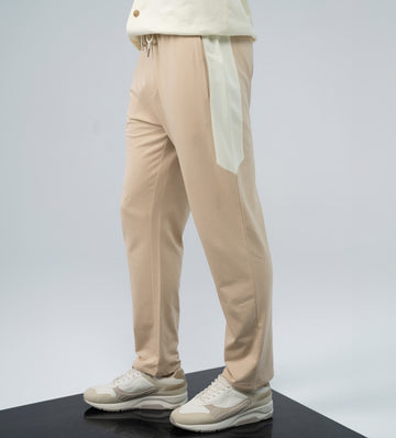 Trackpants STRAIGHT FIT TRACKPANTS Beige Side Panel Track Pants