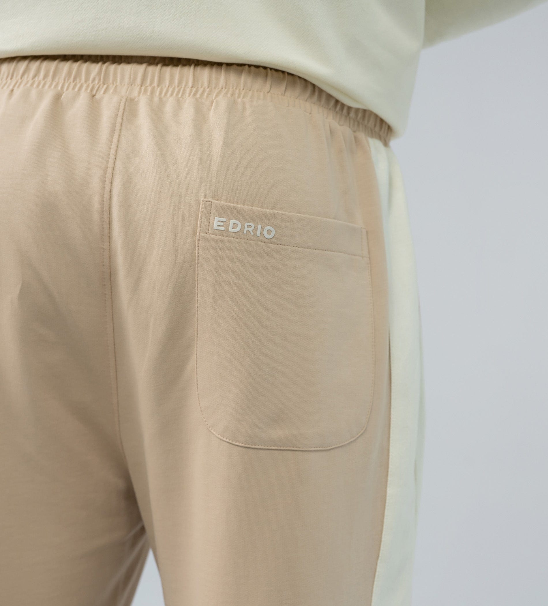 Trackpants STRAIGHT FIT TRACKPANTS Beige Side Panel Track Pants