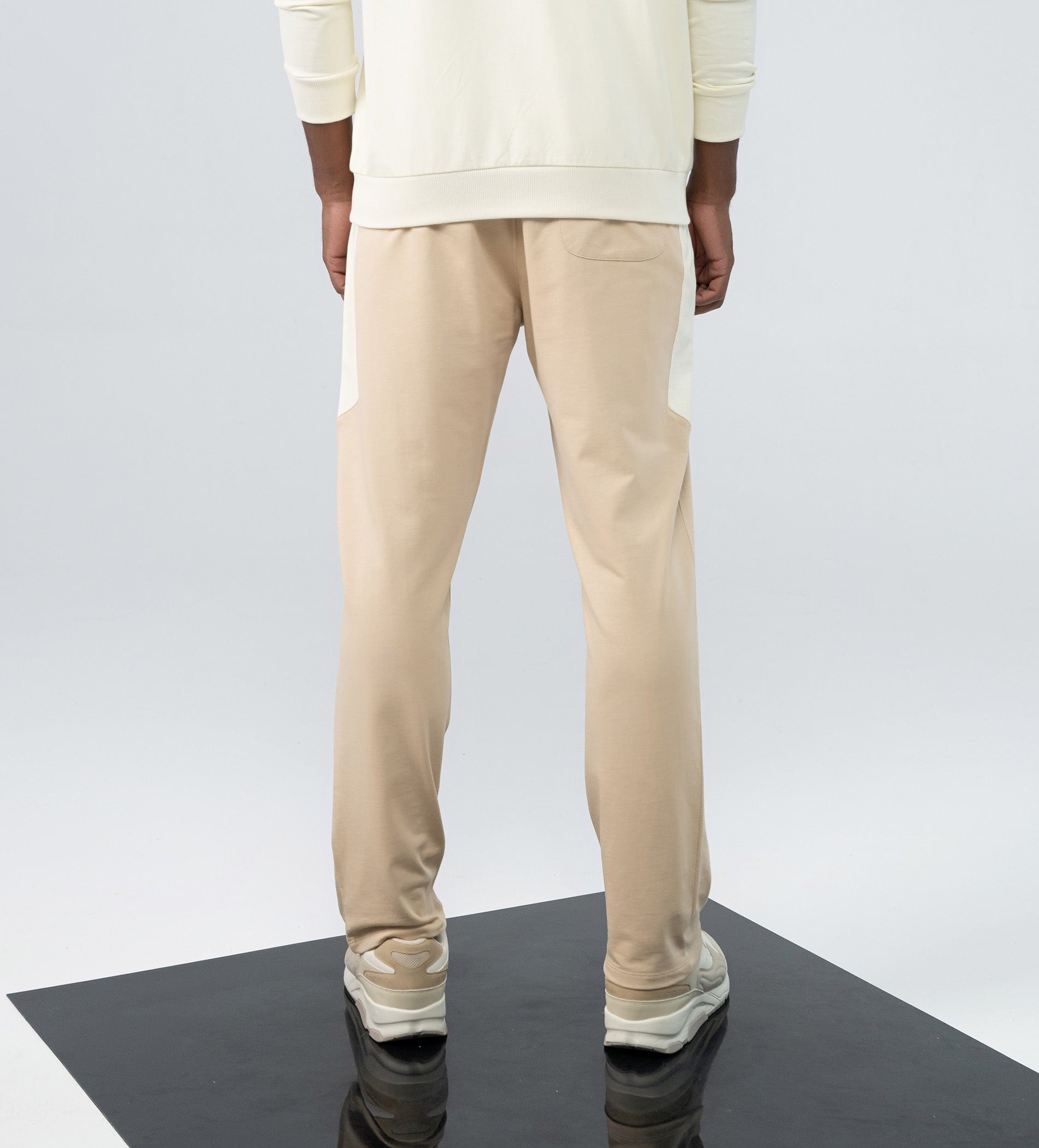 Trackpants STRAIGHT FIT TRACKPANTS Beige Side Panel Track Pants