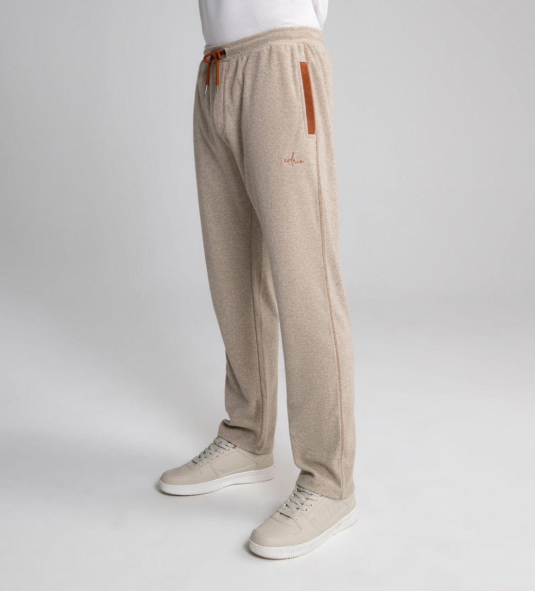 Trackpants STRAIGHT FIT TRACKPANTS Stitched Warmth Beige melange Trackpants