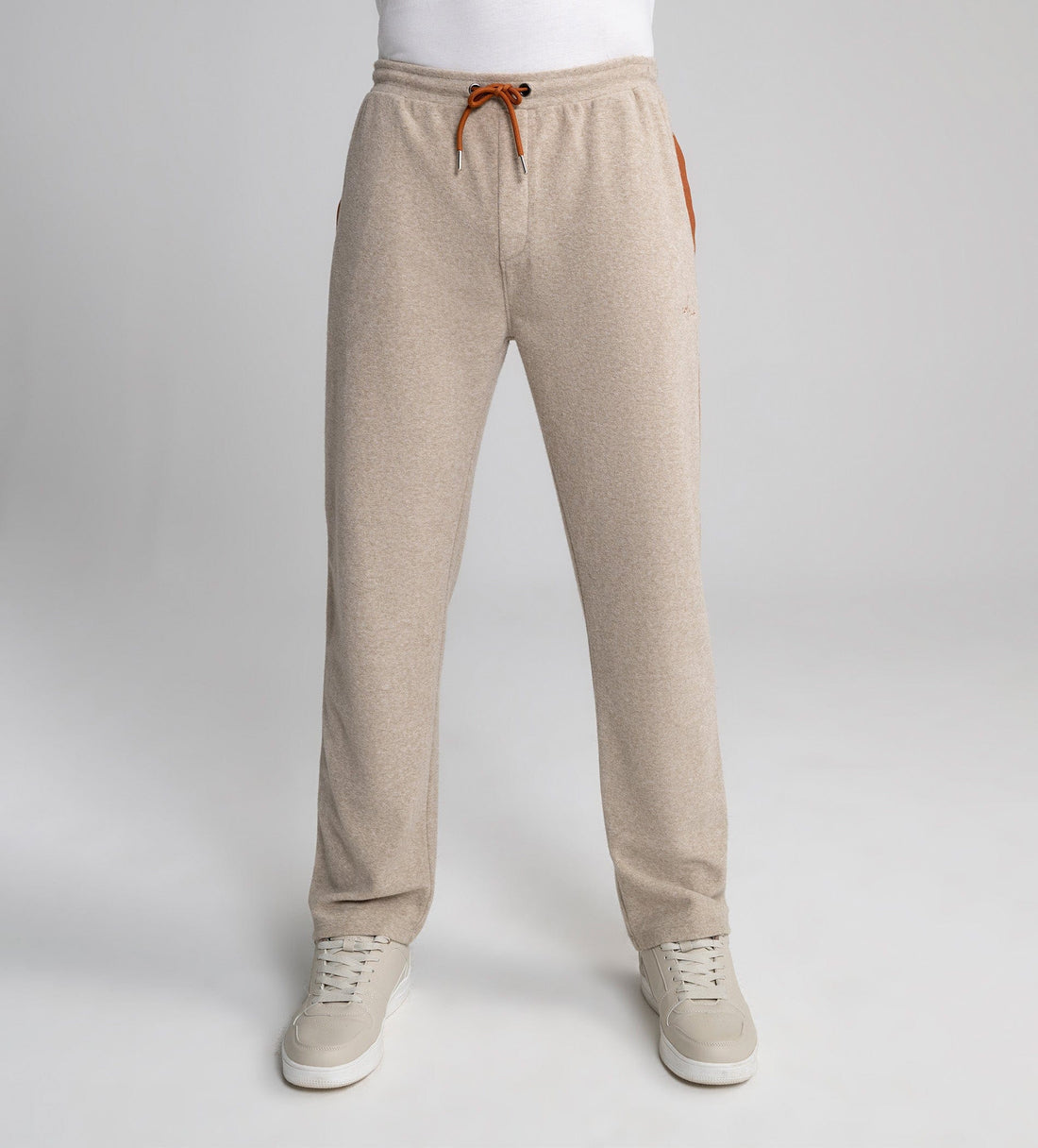 Trackpants STRAIGHT FIT TRACKPANTS Stitched Warmth Beige melange Trackpants