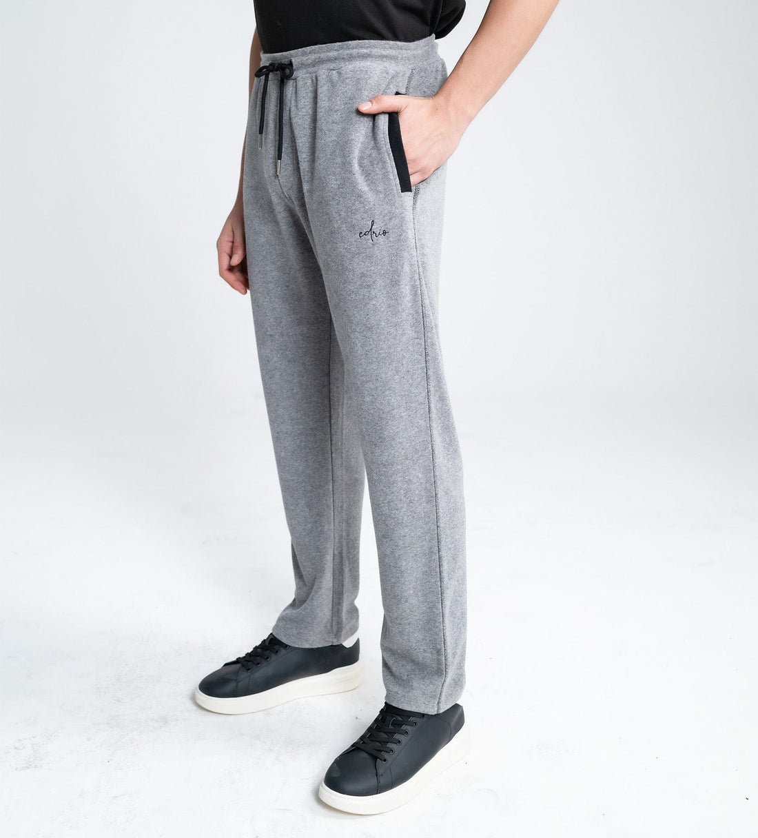 Trackpants STRAIGHT FIT TRACKPANTS Stitched Warmth Grey melange Trackpants