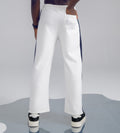 Trackpants STRAIGHT FIT TRACKPANTS White Scuba Wide Leg Trackpant