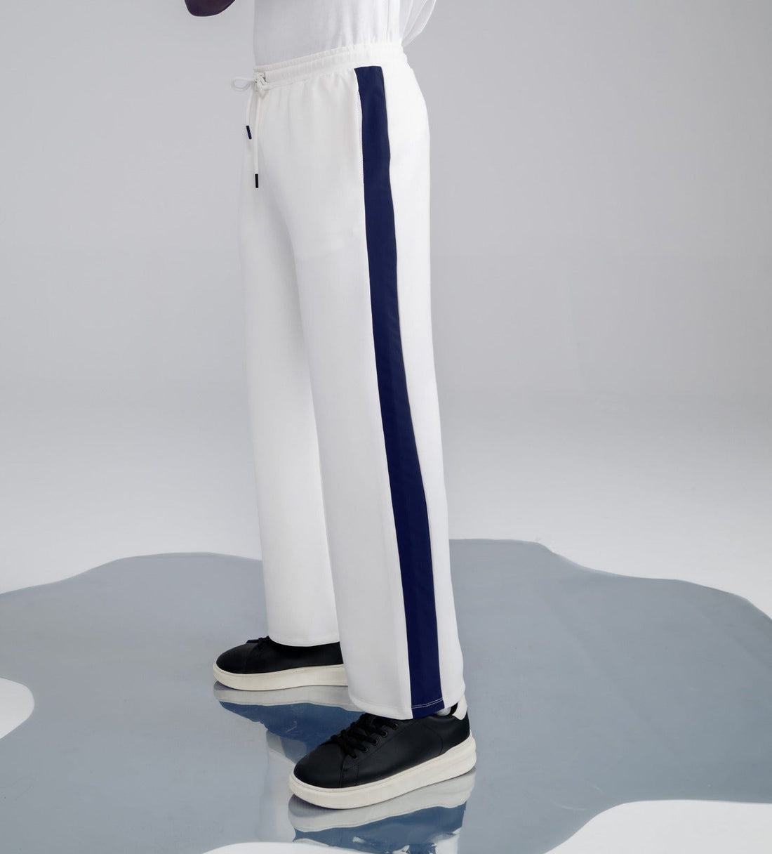 Trackpants STRAIGHT FIT TRACKPANTS White Scuba Wide Leg Trackpant