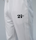 Trackpants STRAIGHT FIT TRACKPANTS White Snap Detail Track Pants