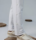 Trackpants STRAIGHT FIT TRACKPANTS White Snap Detail Track Pants