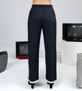 Trackpants Wide Leg Trackpant Black Grid waffle wide leg trackpant