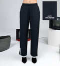 Trackpants Wide Leg Trackpant Black Grid waffle wide leg trackpant