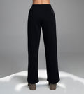 Trackpants Wide Leg Trackpant Bold Black Wide-Leg Trackpants with Tape Accent