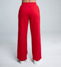 Trackpants Wide Leg Trackpant Bold Red Wide-Leg Trackpants with Tape Accent