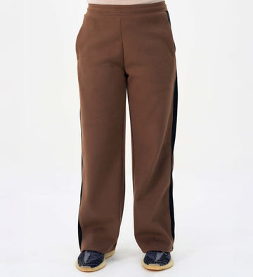 Trackpants Wide Leg Trackpant CLASSIC BROWN CONTRAST PANEL TRACKPANT