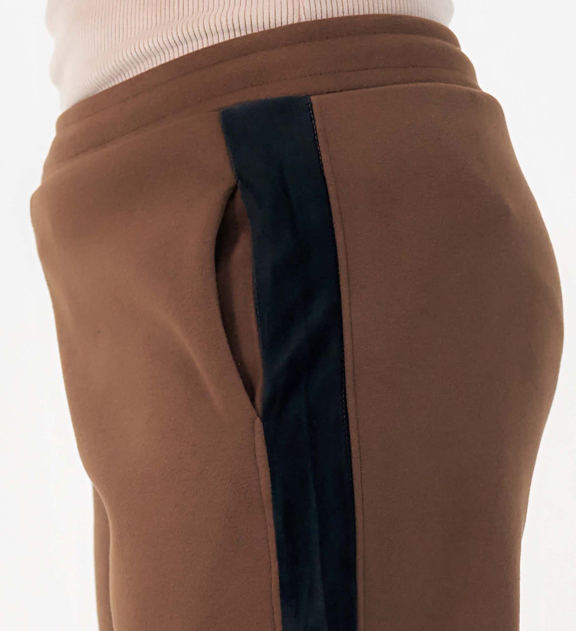 Trackpants Wide Leg Trackpant CLASSIC BROWN CONTRAST PANEL TRACKPANT