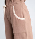 Trackpants Wide Leg Trackpant Classic Brown wide leg trackpant with Contrasting Ribbed Accents