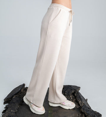 Trackpants Wide Leg Trackpant Elegant Fawn Wide-Leg Trackpant