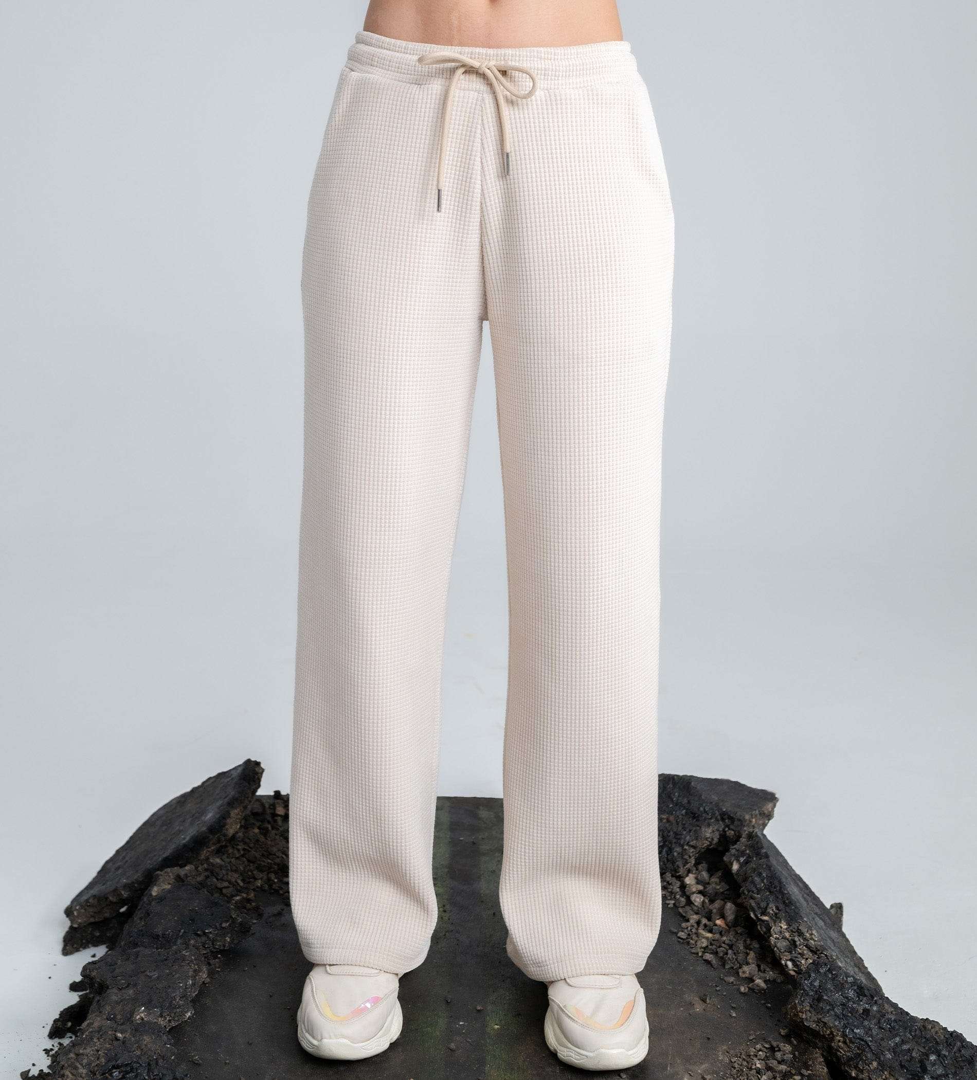 Trackpants Wide Leg Trackpant Elegant Fawn Wide-Leg Trackpant