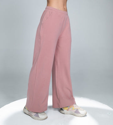 Trackpants Wide Leg Trackpant ELEGANT PREMIUM RIB KNIT WIDE LEG TRACKPANT