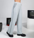 Trackpants Wide Leg Trackpant Grey Grid waffle wide leg trackpant