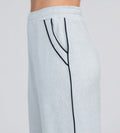 Trackpants Wide Leg Trackpant Grey Grid waffle wide leg trackpant