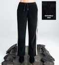 Trackpants Wide Leg Trackpant Modern Black Trackpants with Tape Accents