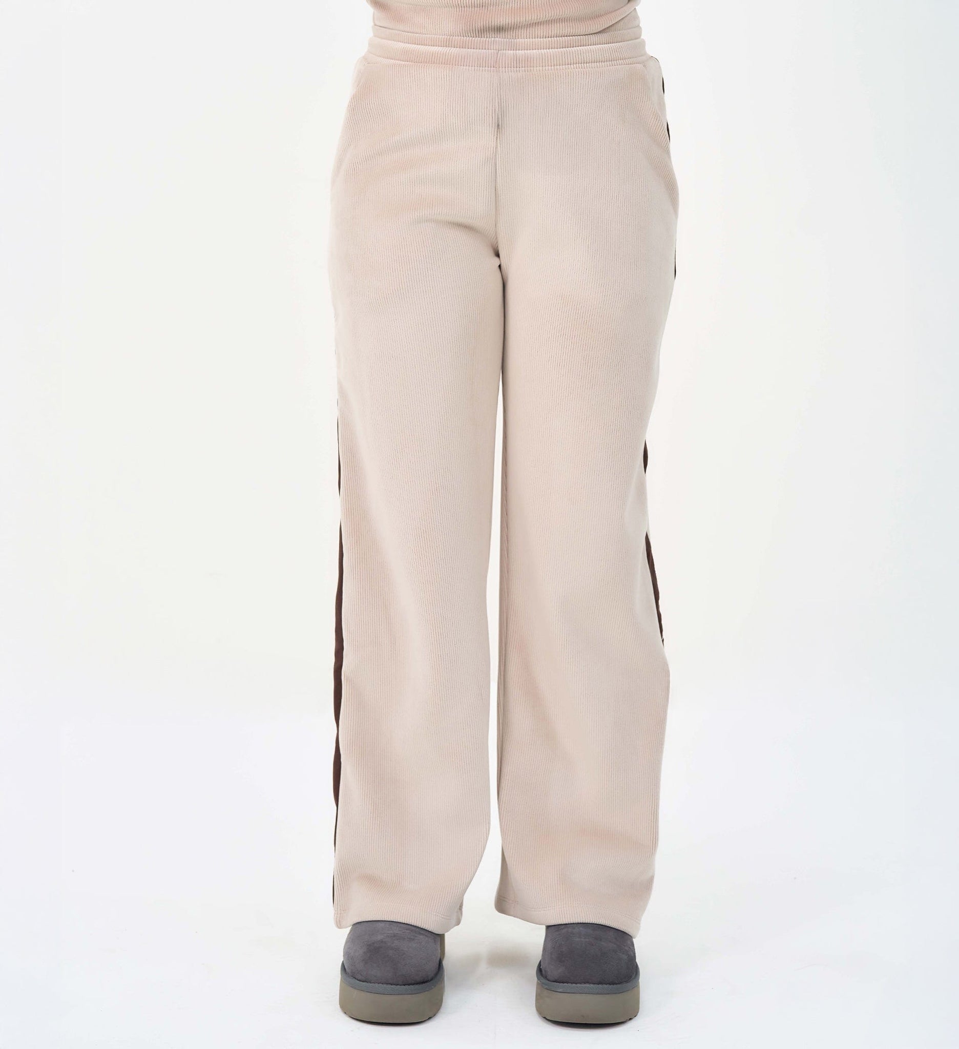 Trackpants Wide Leg Trackpant PREMIUM FAWN BONDED TRACKPANT