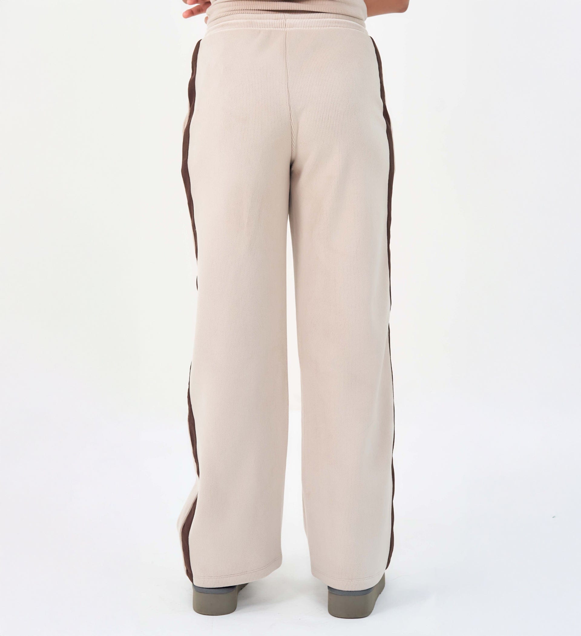 Trackpants Wide Leg Trackpant PREMIUM FAWN BONDED TRACKPANT