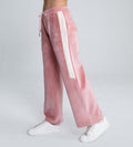 Trackpants Wide Leg Trackpant Trendy Pink Wide-Leg Trackpants with Side Panel