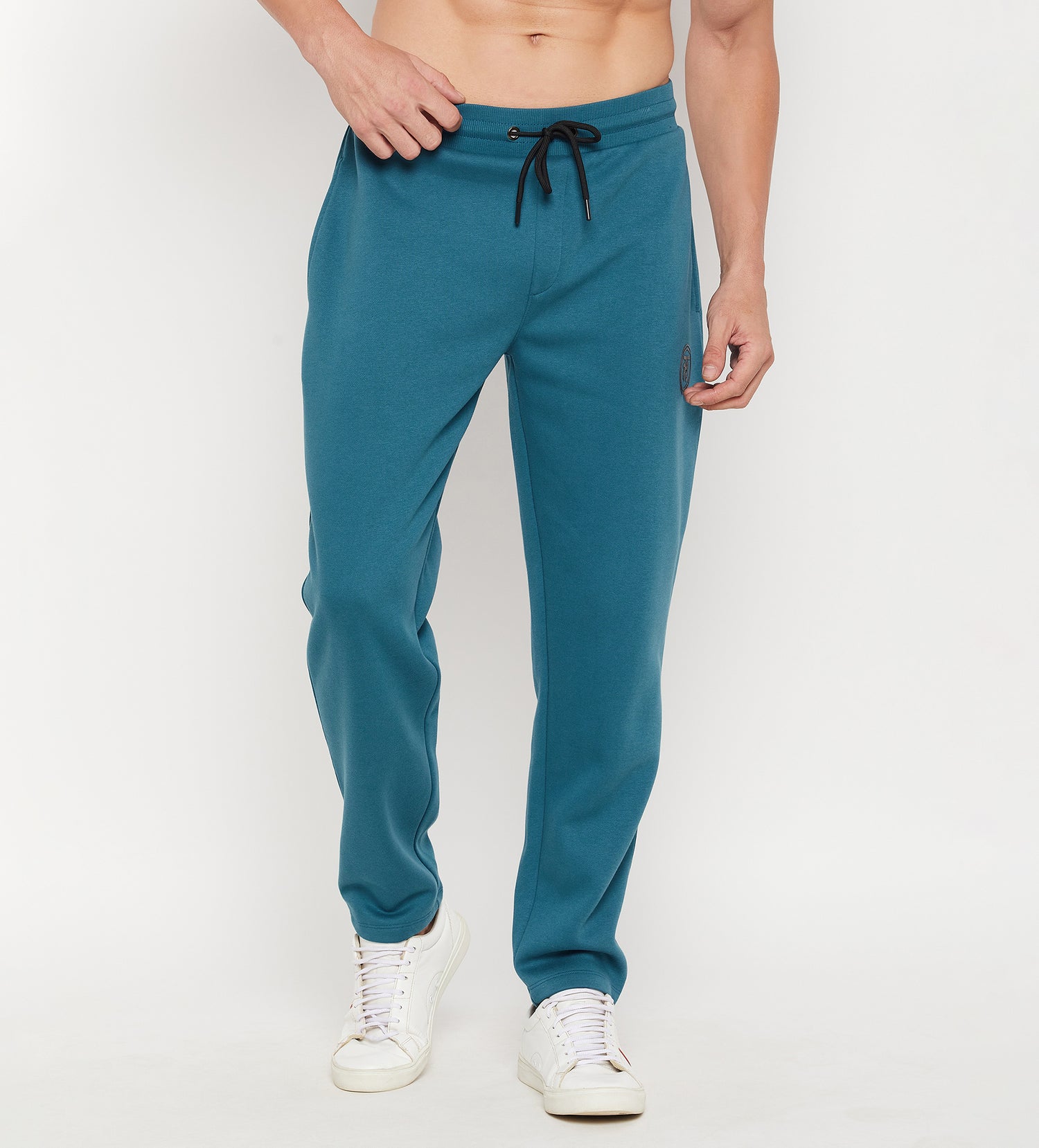 Men Blue Must Have Straight Fit Fleece Trackpant