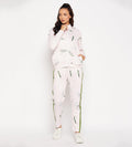 White Lily Zip Up Regular Tracksuit for Women