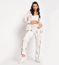 White Lily Zip Up Regular Tracksuit for Women