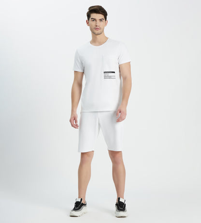 Mens Solid White Co-Ord Set