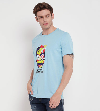 Sky Blue Perfectly Imperfect Regular T-shirt