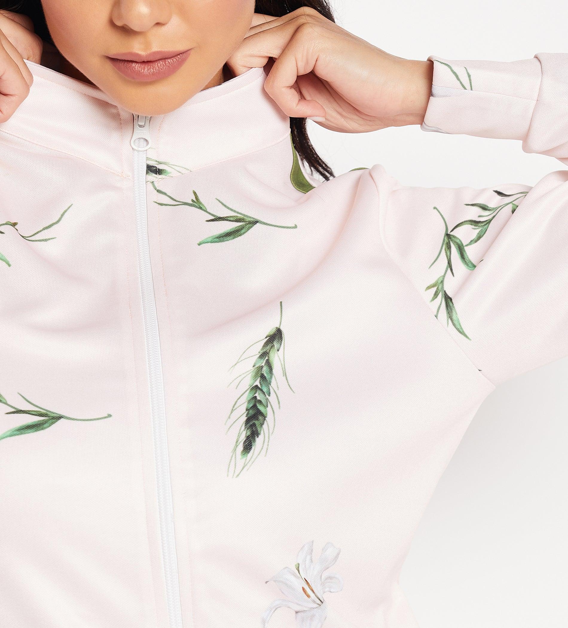 White Lily Zip Up Regular Tracksuit