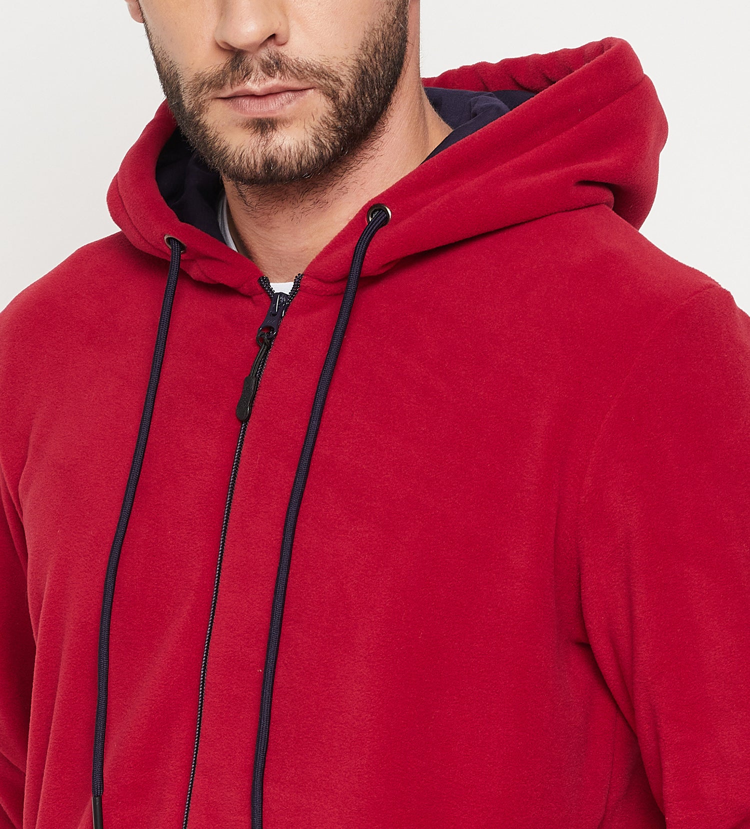 Men Red  Hooded Regular ULTRA-WARM Sweatshirt